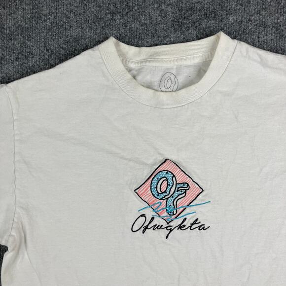 OFWGKTA T-Shirt Mens M White Donut Logo Graphic Odd Future Tyler Creator - Picture 1 of 8